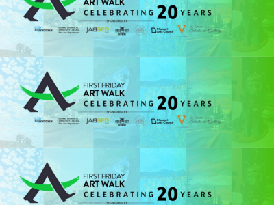 Event poster for First Friday Art Walk 2021
