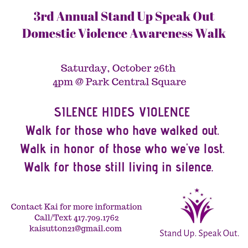 Stand Up Speak Out Domestic Violence Awareness Walk