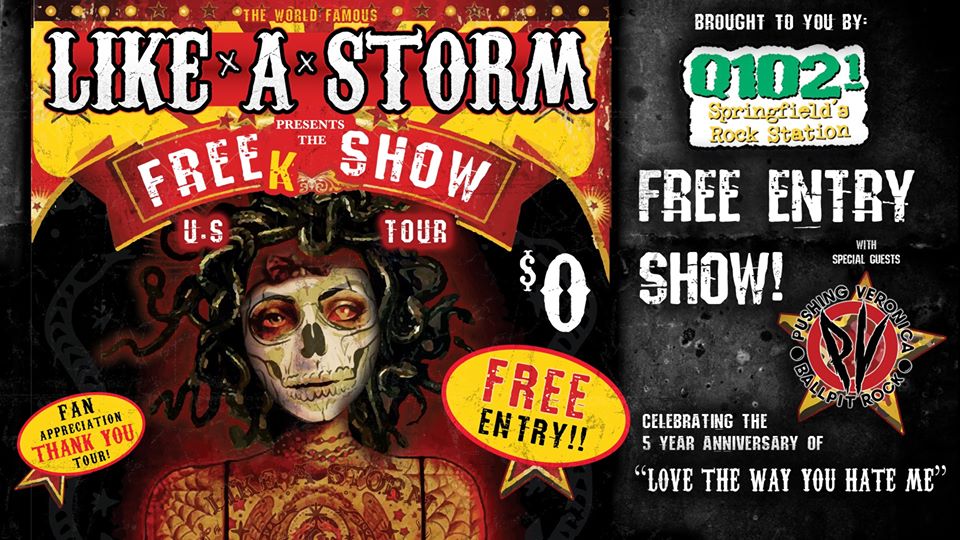 LIKE A STORM “FREE-k SHOW TOUR“ @ Outland Ballroom