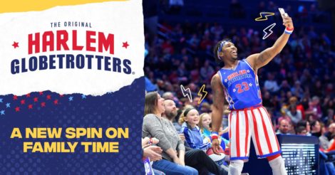 Event poster for The Original Harlem Globetrotters — at JQH Arena