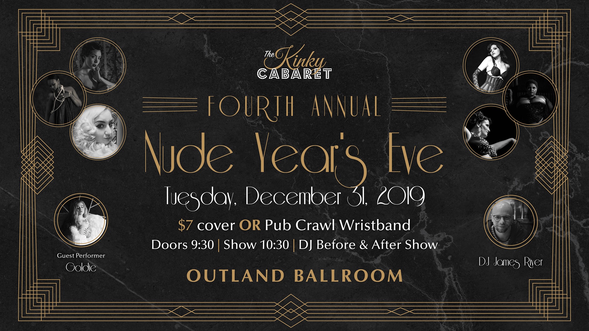 The Kinky Cabaret's 4th Annual Nude Year's Eve — at Outland Ballroom