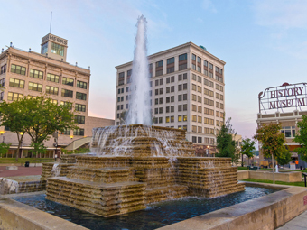 Park Central Square in Downtown Springfield