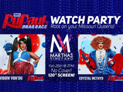 Event poster for RuPaul's Drag Race Watch Party @ Martha's