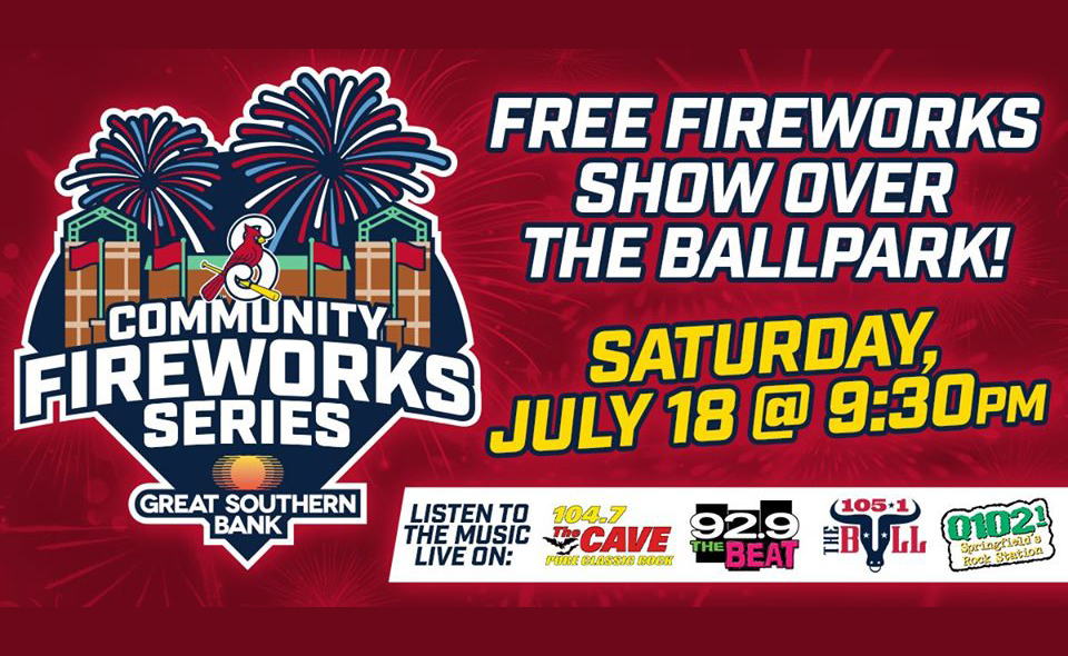 Great Southern Bank Community Fireworks Series — at Hammons Field