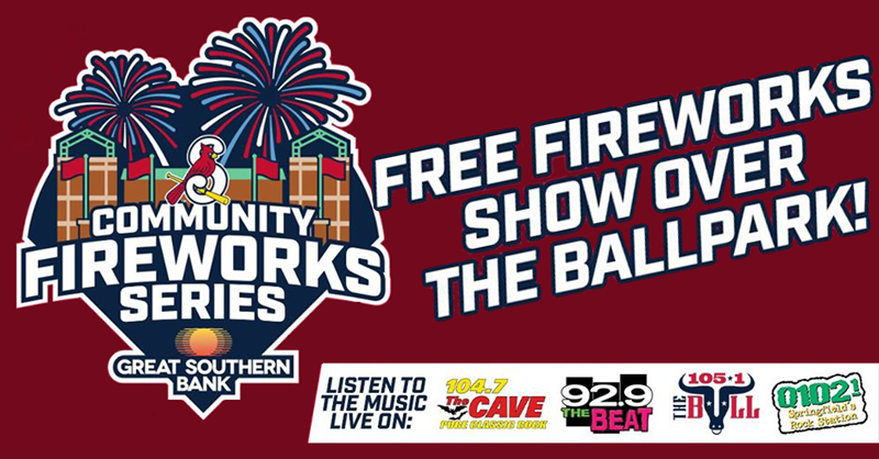 Event poster for Great Southern Free Community Fireworks Series
