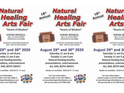 Event poster for 18th Annual Natural Healing Arts Fair — at the Shrine Mosque