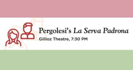 Event poster for La Serva Padrona — presented by Springfield Regional Opera