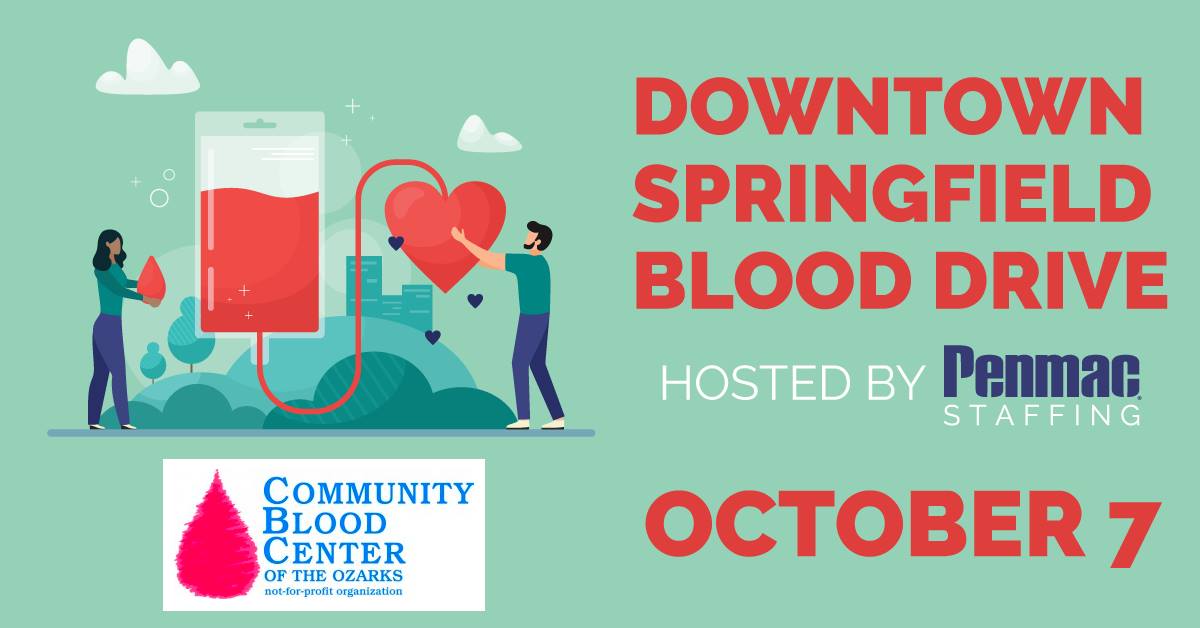 Downtown Springfield Blood Drive — hosted by Penmac Staffing