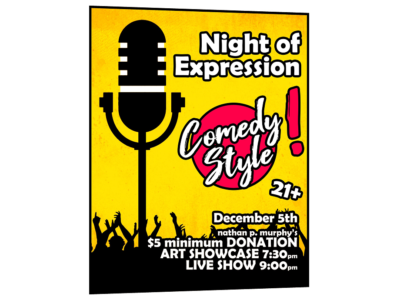 Event poster for Night of Expression Comedy Style! — at Nathan P. Murphy's