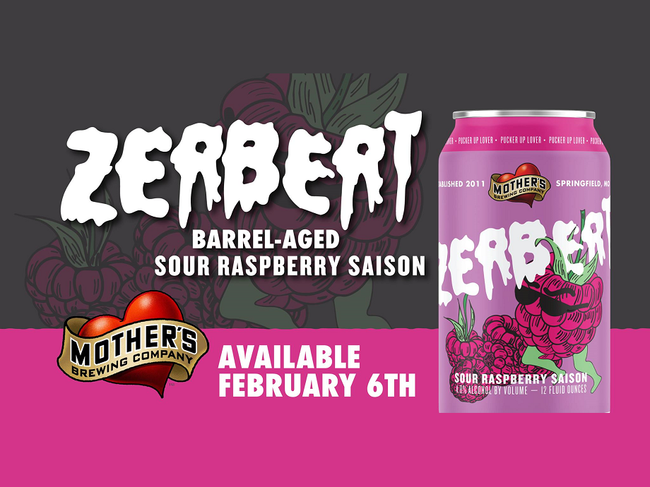 Mother's Brewing Zerbert: Barrel-aged Sour Raspberry Saison