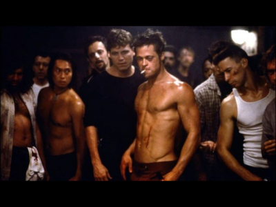 Event poster for Friday Films at the Gillioz: Fight Club