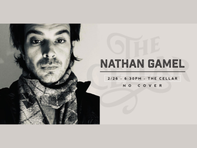 Event poster for Nathan Gamel @ SBC's The Cellar