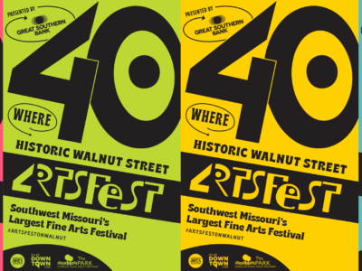 Event poster for 40th Artsfest on Historic Walnut Street