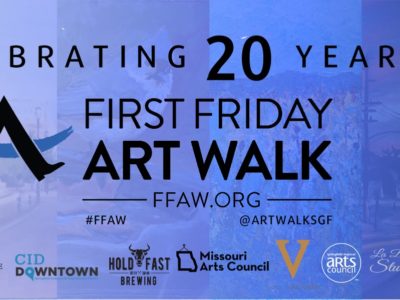 Logo for First Friday Art Walk's 20th Year