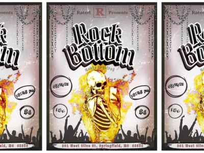 Event poster for Rated R presents: Rock Bottom @ Martha's Vineyard