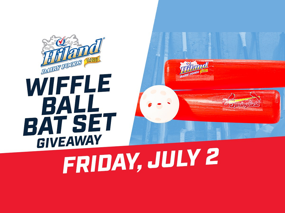 Springfield Cardinals vs. Northwest Arkansas Naturals — Hiland Dairy Red Wiffle Ball Bat Set Giveaway