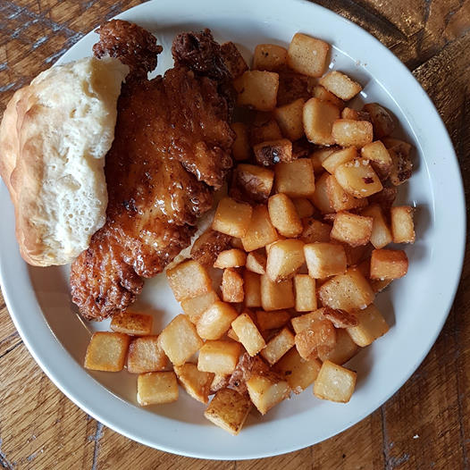 A Homemade Honey Butter Chicken Biscuit from Lost Signal Brewing Company