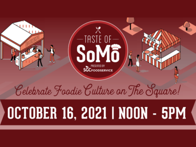 Event poster for Taste of SoMo 2021