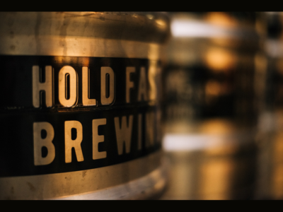 Kegs at Hold Fast Brewing