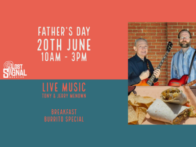 Event poster for Father's Day Brunch @ Lost Signal Brewing Company
