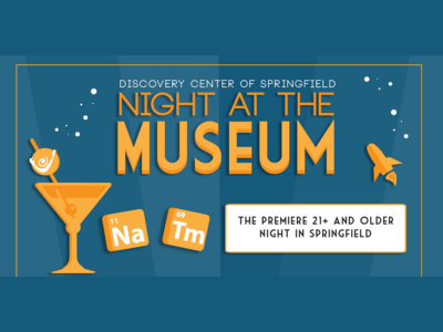 Event poster for Night at the Museum @ Discovery Center