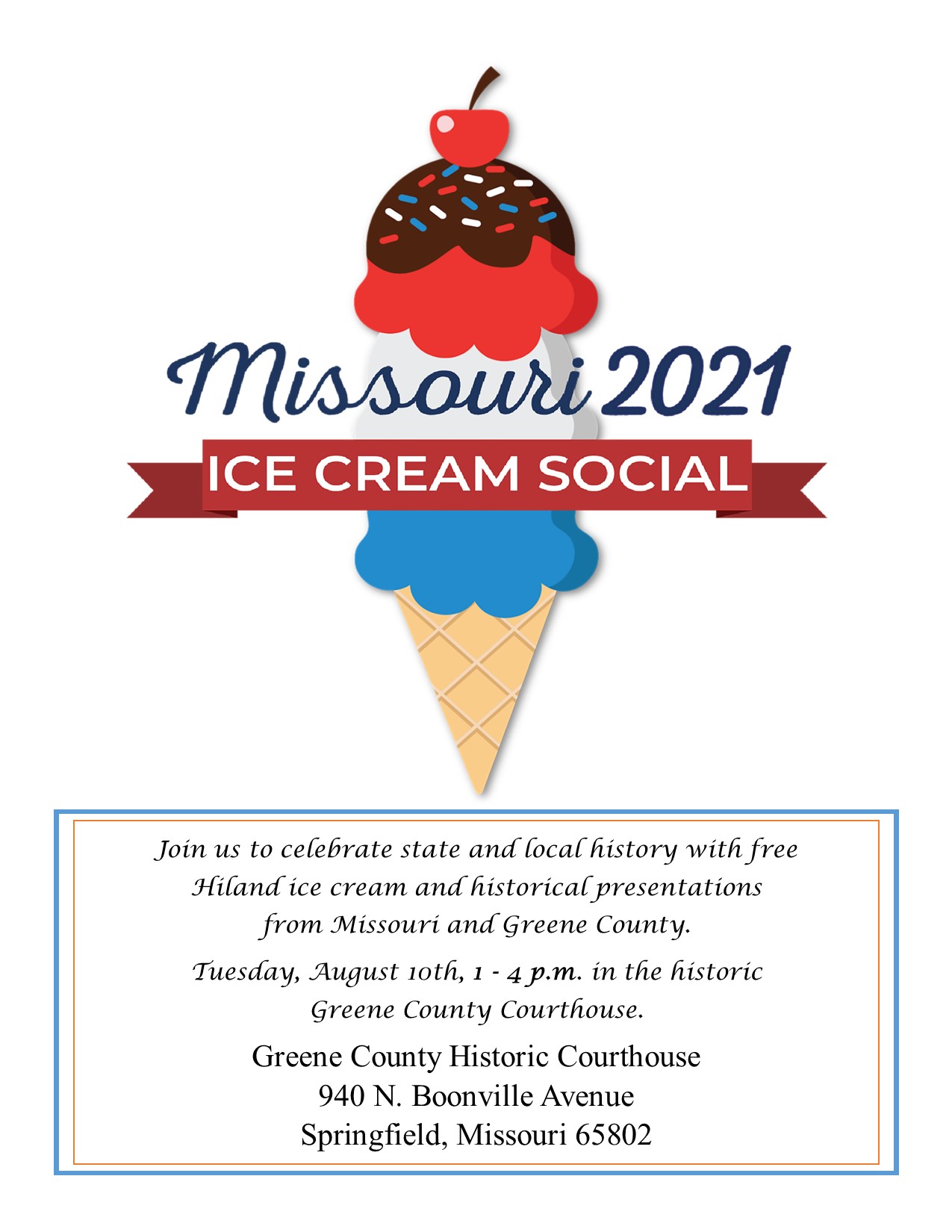 Missouri 2021 Bicentennial Ice Cream Social