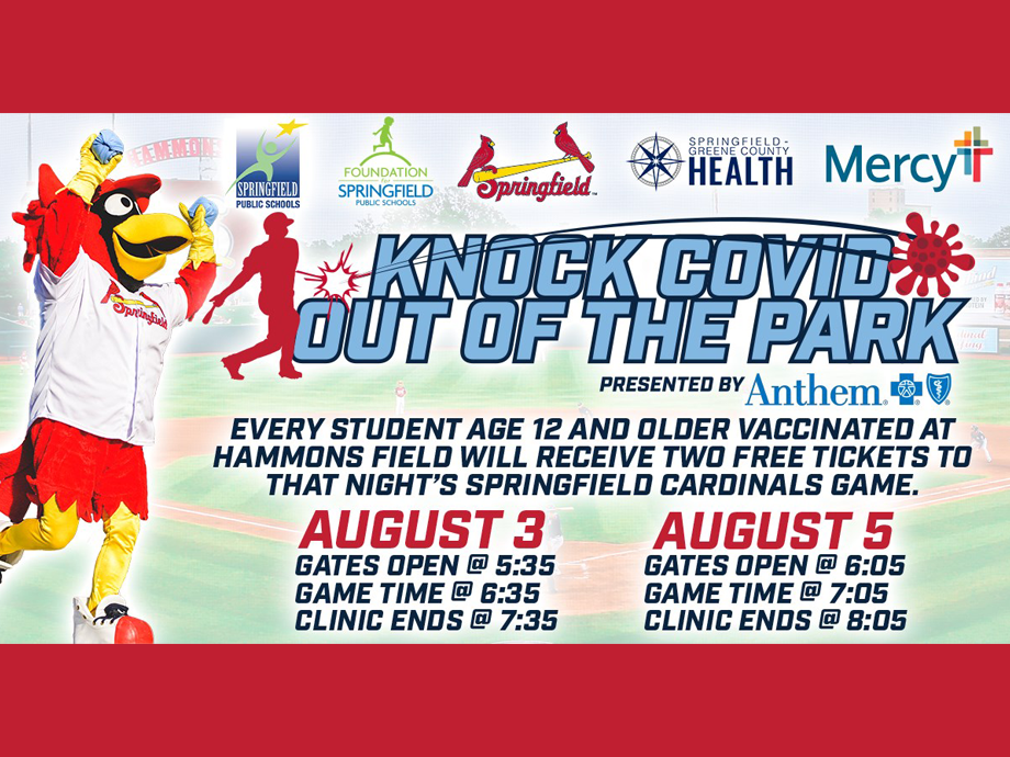 Knock COVID Out of the Park Vaccination Drive Hammons Field It's