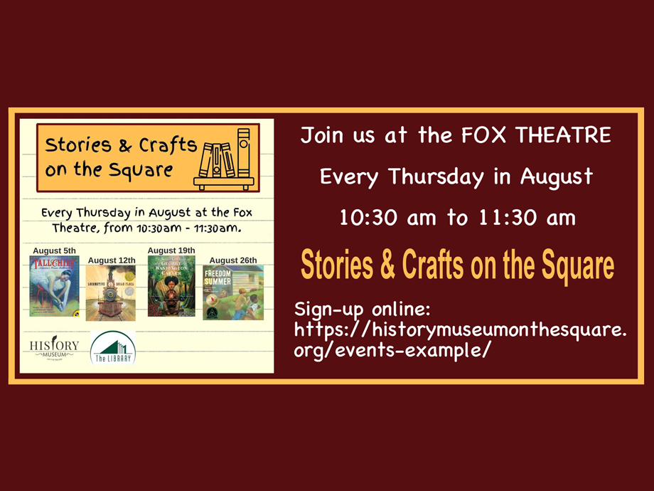 Stories & Crafts on the Square — Tallchief: America’s Prima Ballerina at History Museum on the Square