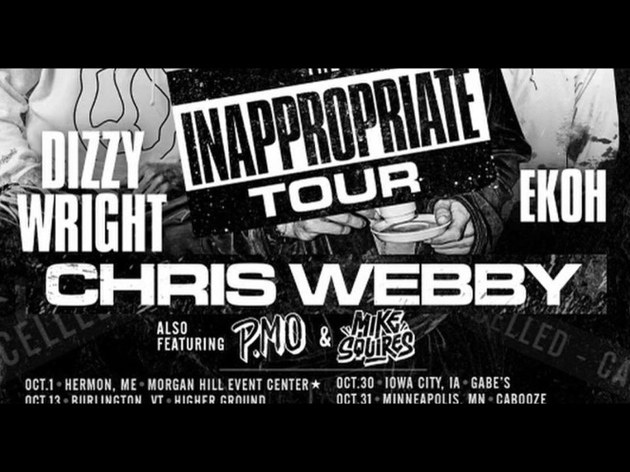 Chris Webby Inappropriate Tour with Dizzy Right and Ekoh @ Odyssey