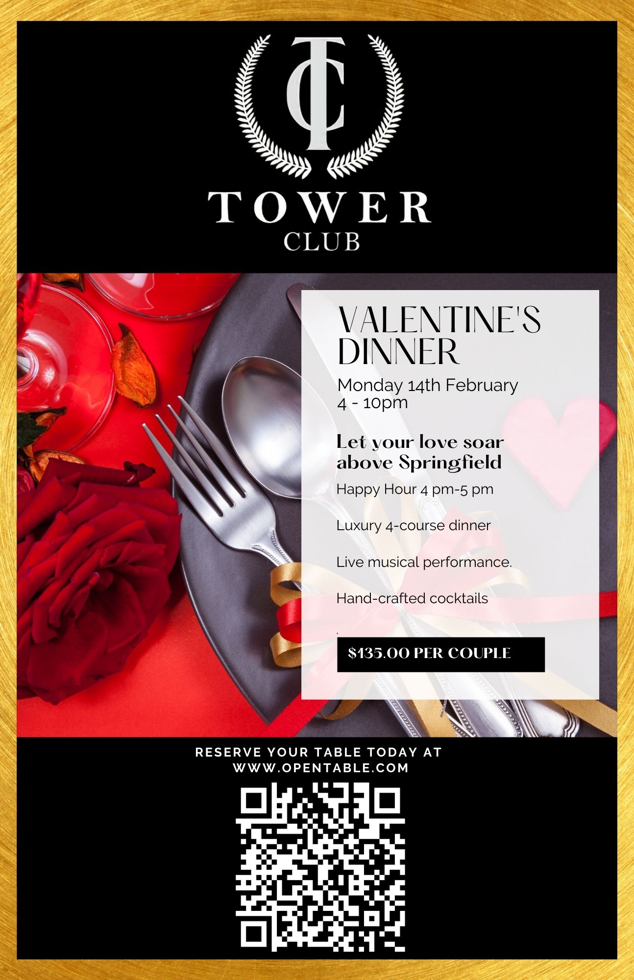 Valentine\\\'s Dinner at The Tower Club