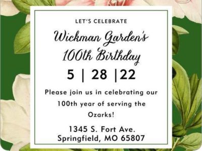 Wickman Garden's 100th Birthday