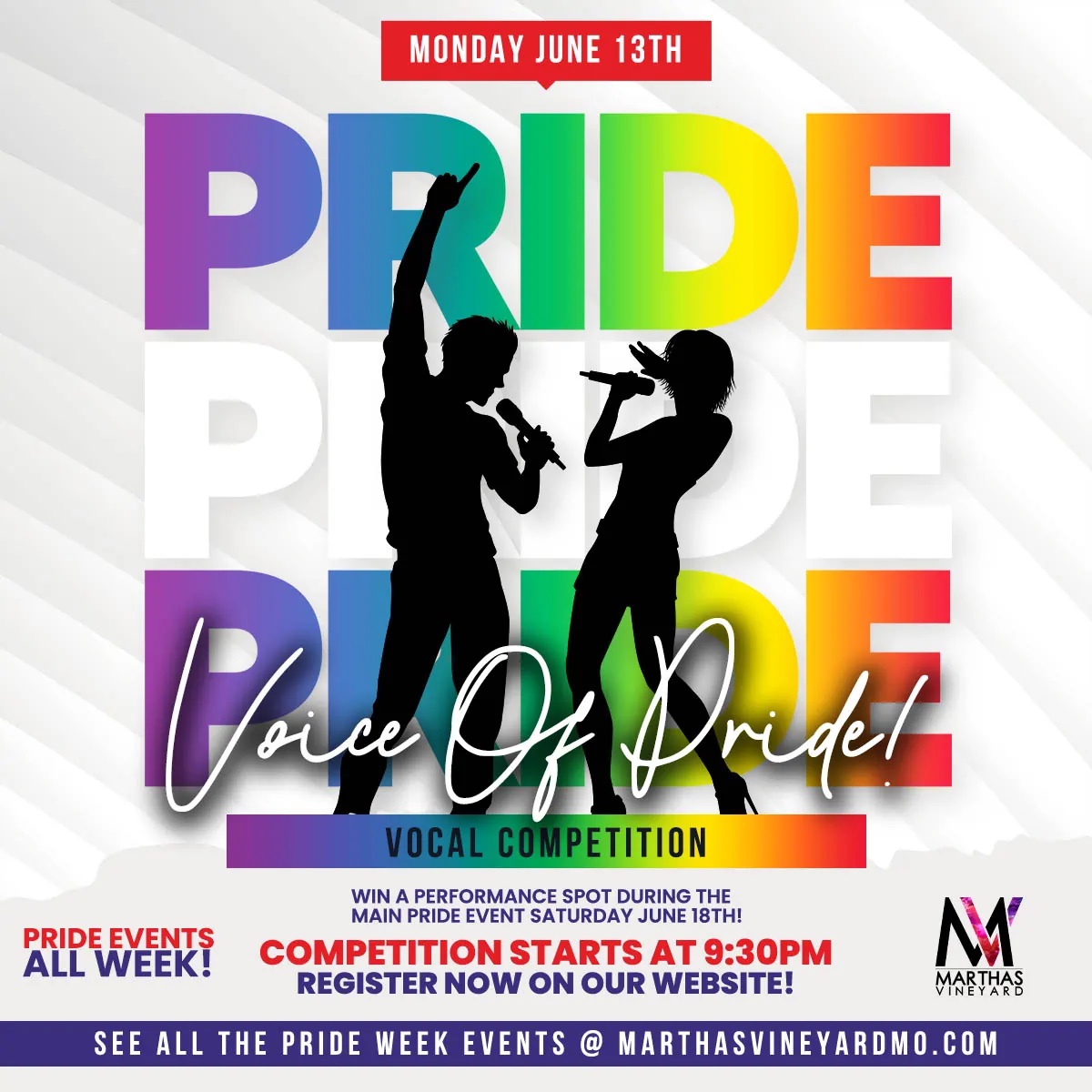 Voice of Martha’s Pride! vocal competition