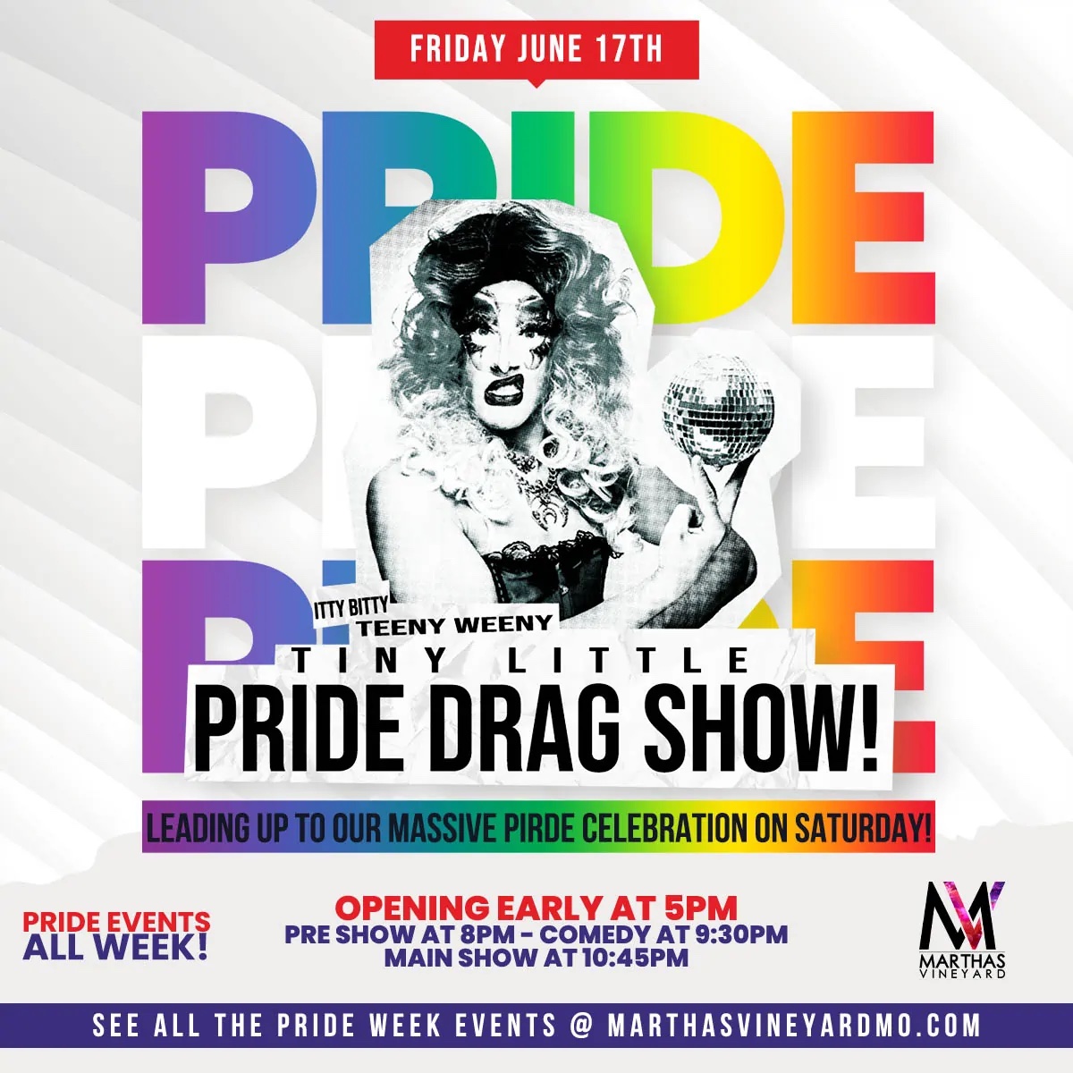 Itty Bitty Teensy Weensy Tiny Little Pride Drag Show!