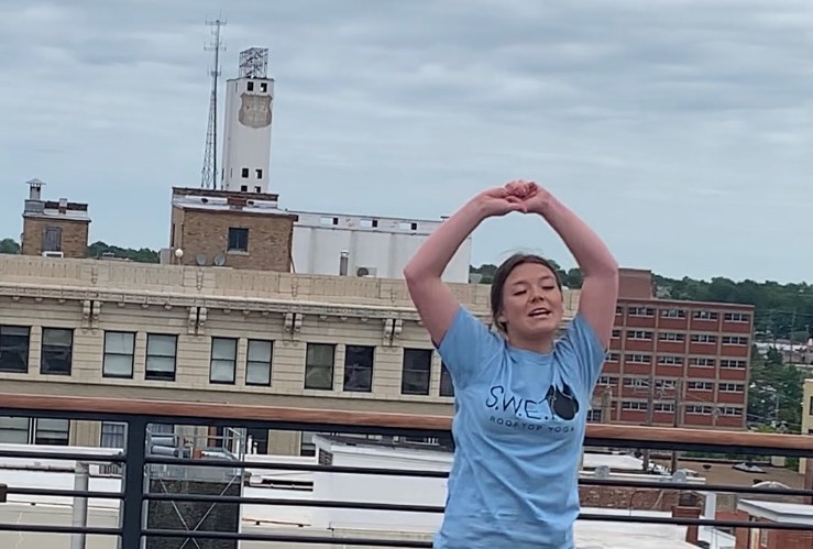 Rooftop Power Dance at Sunset