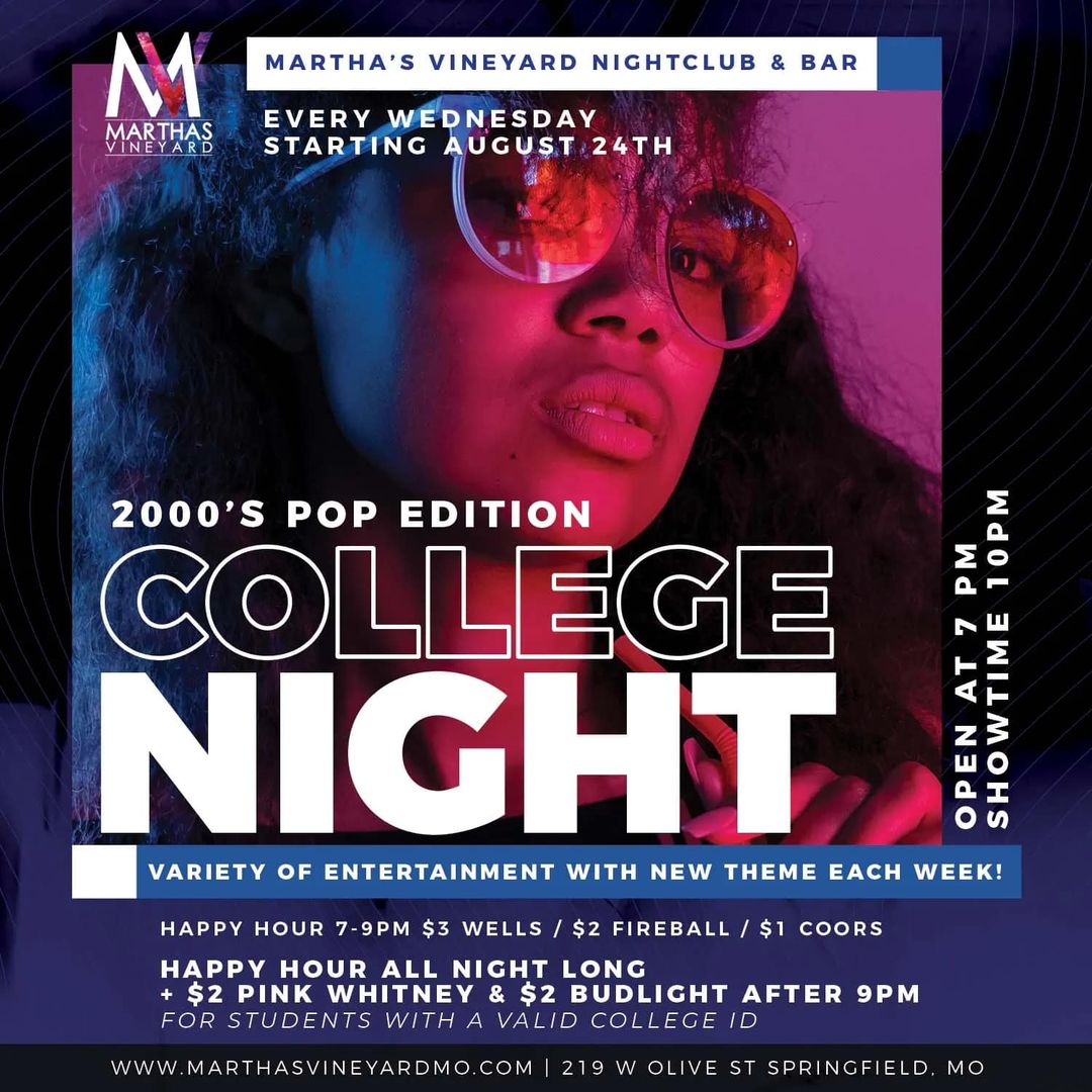 College Night! – 2000’s Pop Edition