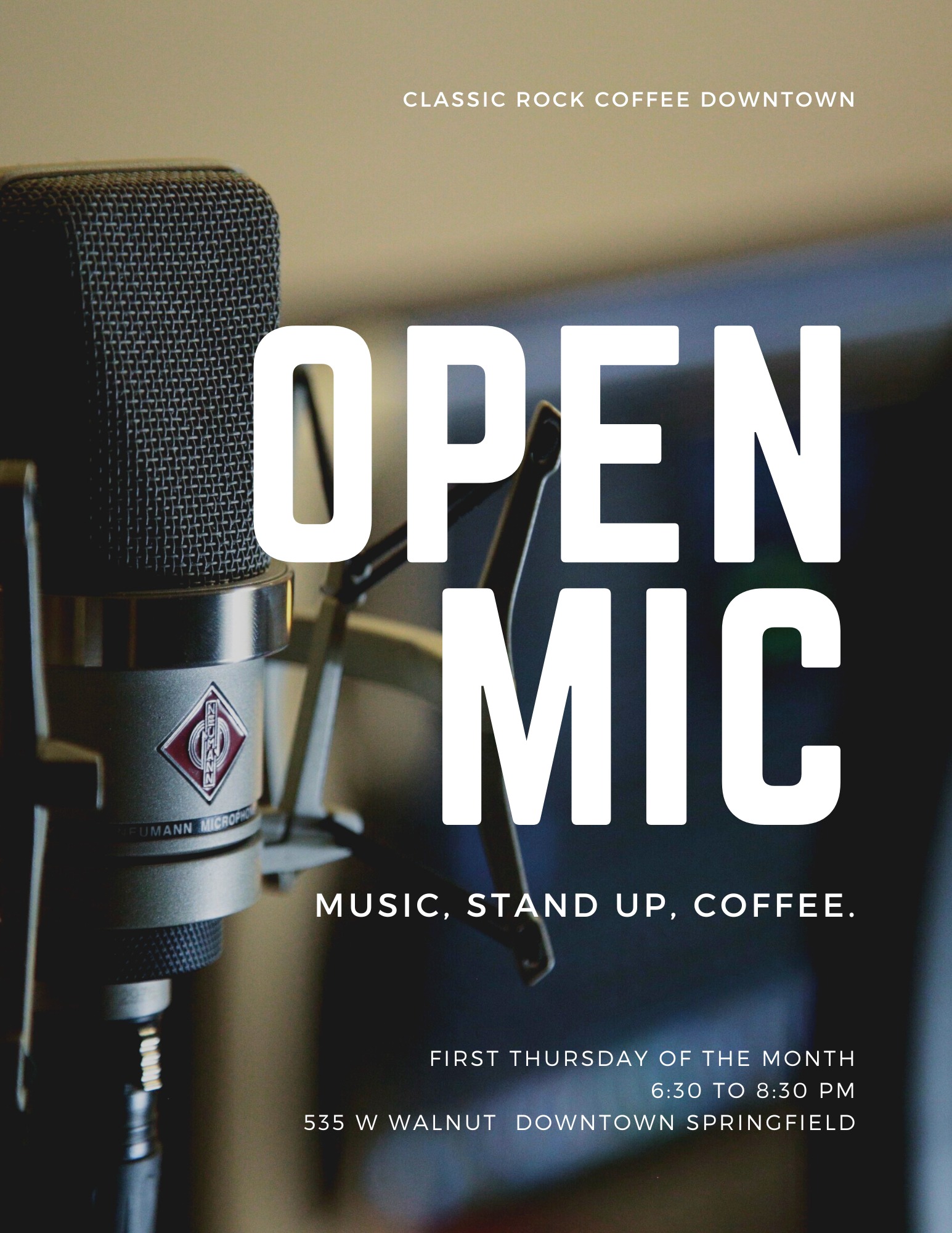 Open Mic Night at Classic Rock Coffee Downtown