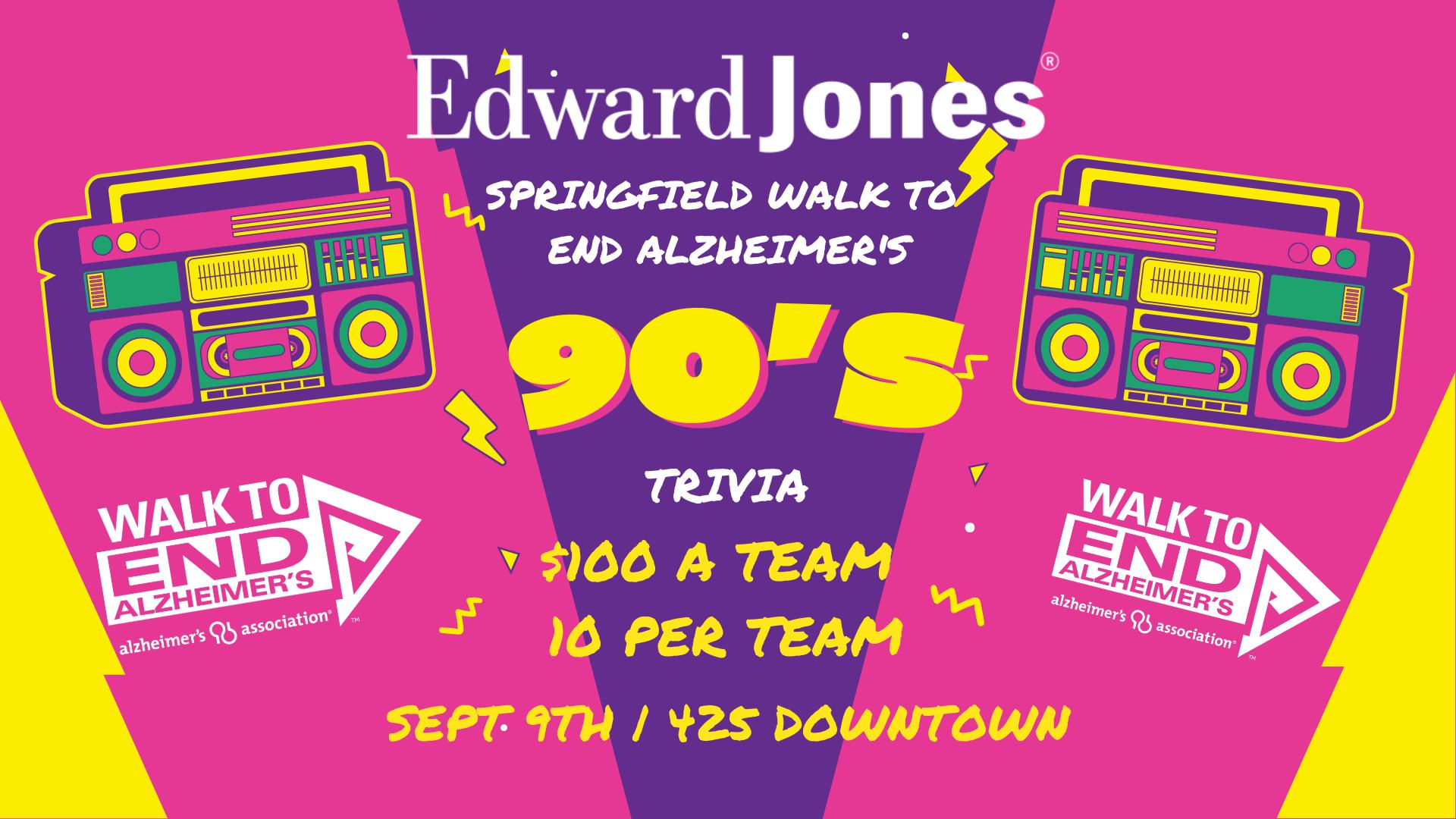 90's Trivia Night - Springfield Walk to End Alzheimer's Fundraiser