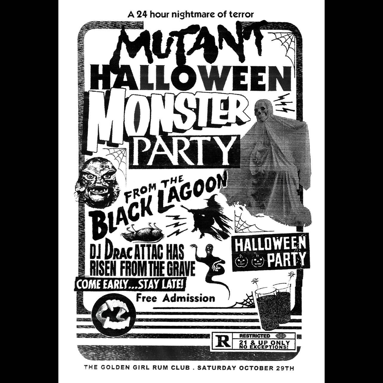 Mutant Halloween monster Party from the Black Lagoon