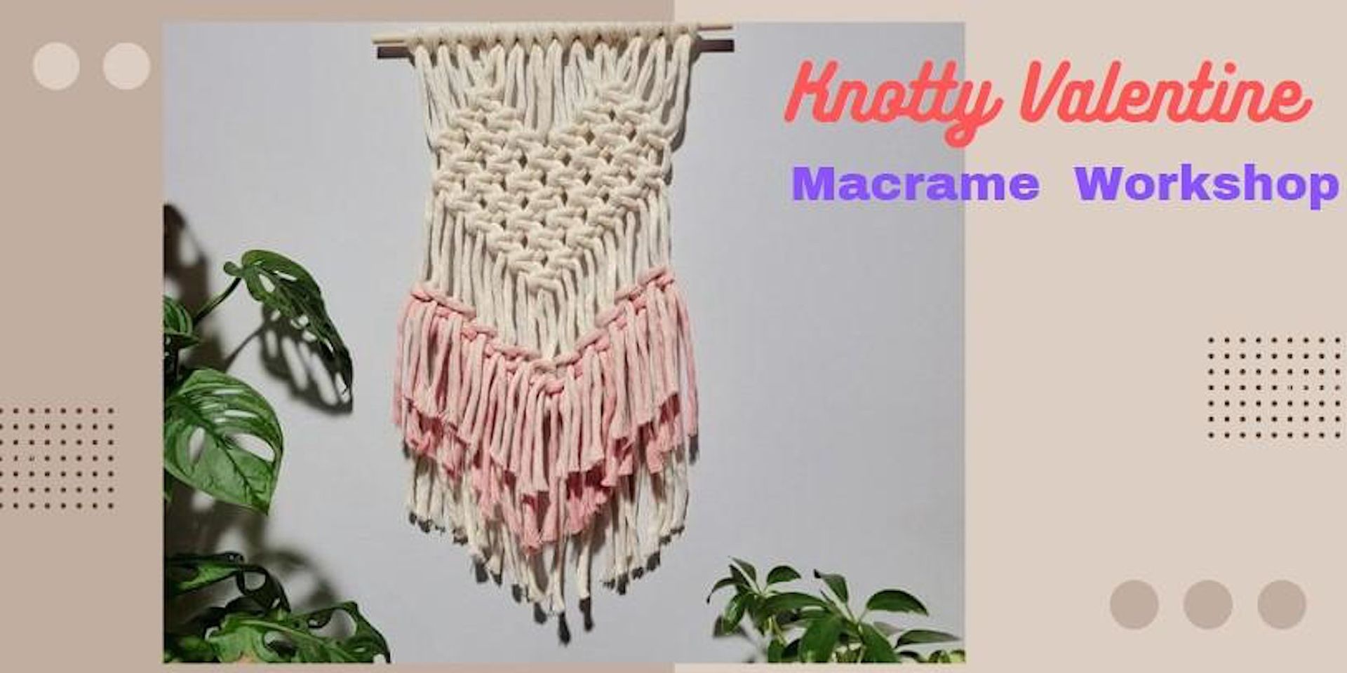 Knotty Valentine Macrame Wall Hanging