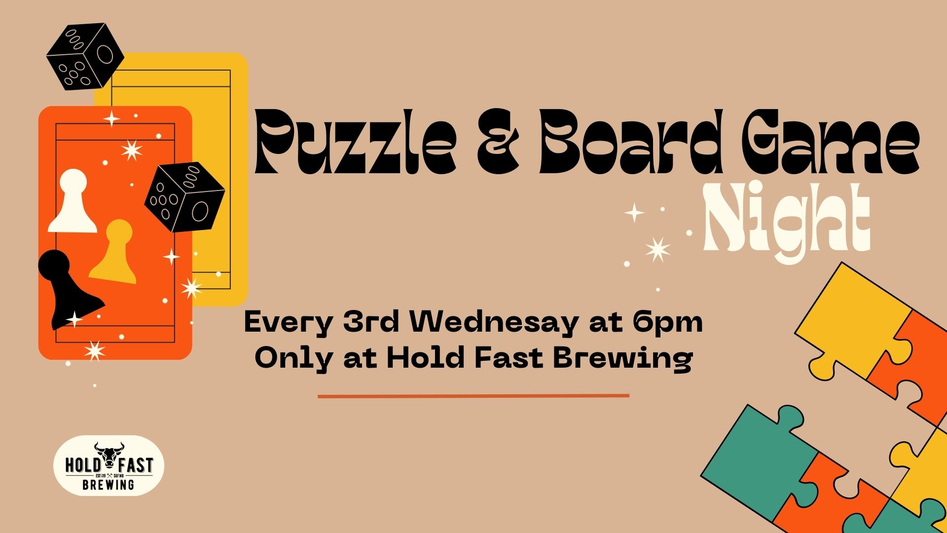 Puzzle Night & Board Game Night at Hold Fast