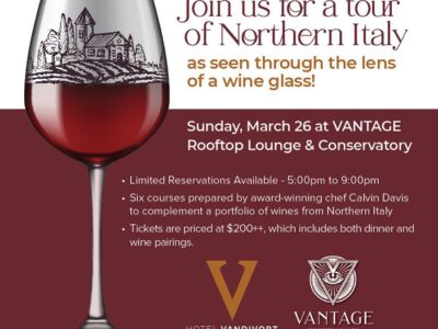 Northern Italian Wine Dinner at Vantage!