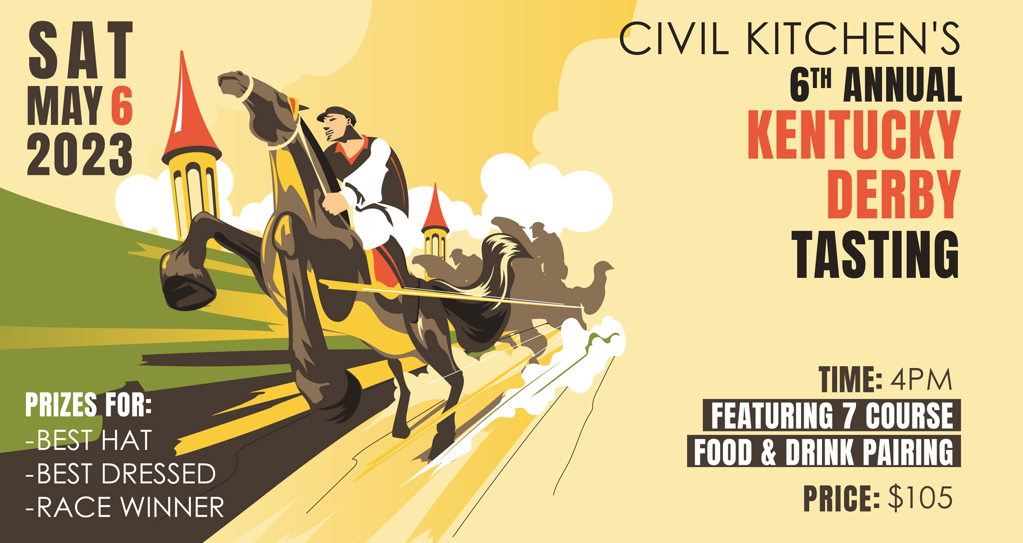 6th Annual Kentucky Derby Tasting at Civil Kitchen!