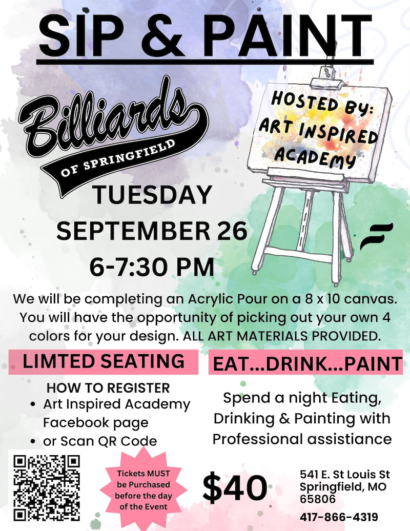 Sip N Paint at Billiards