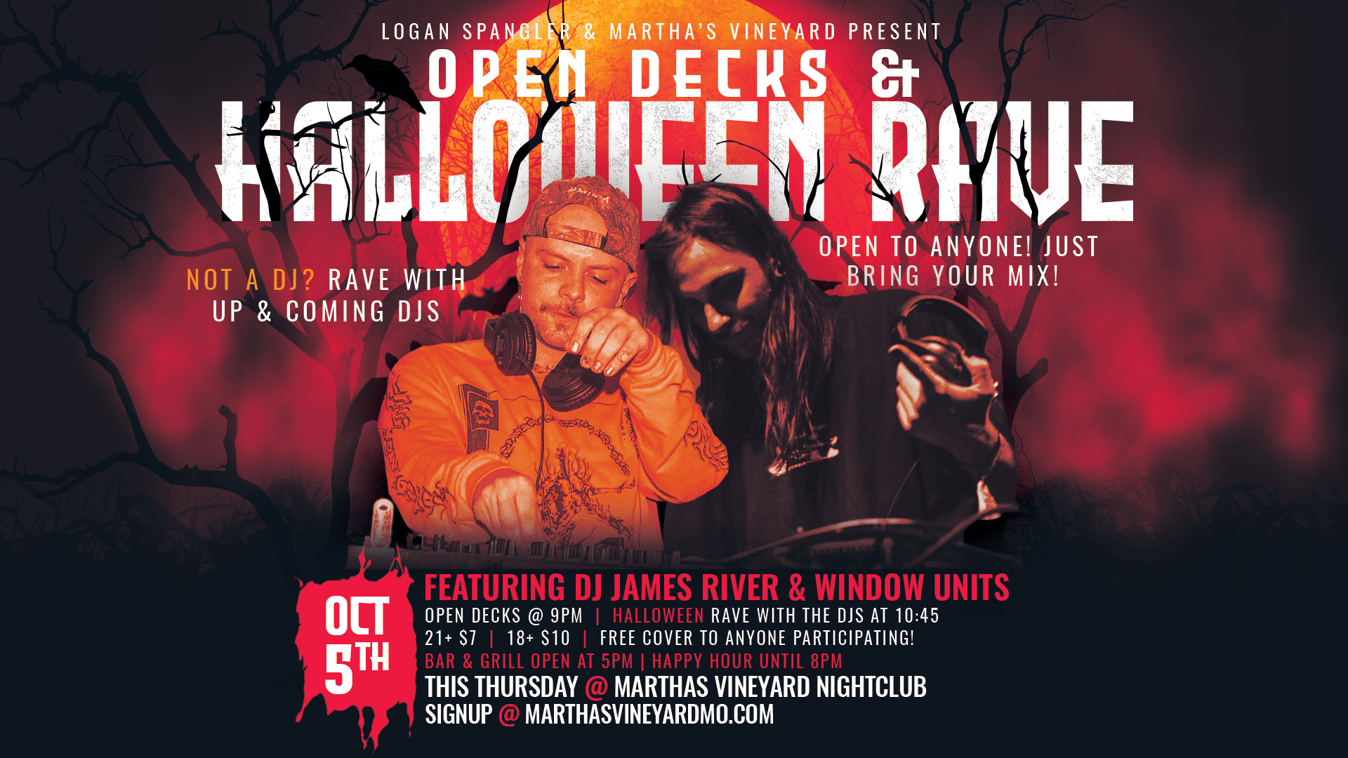 Open Decks & Halloween Rave!