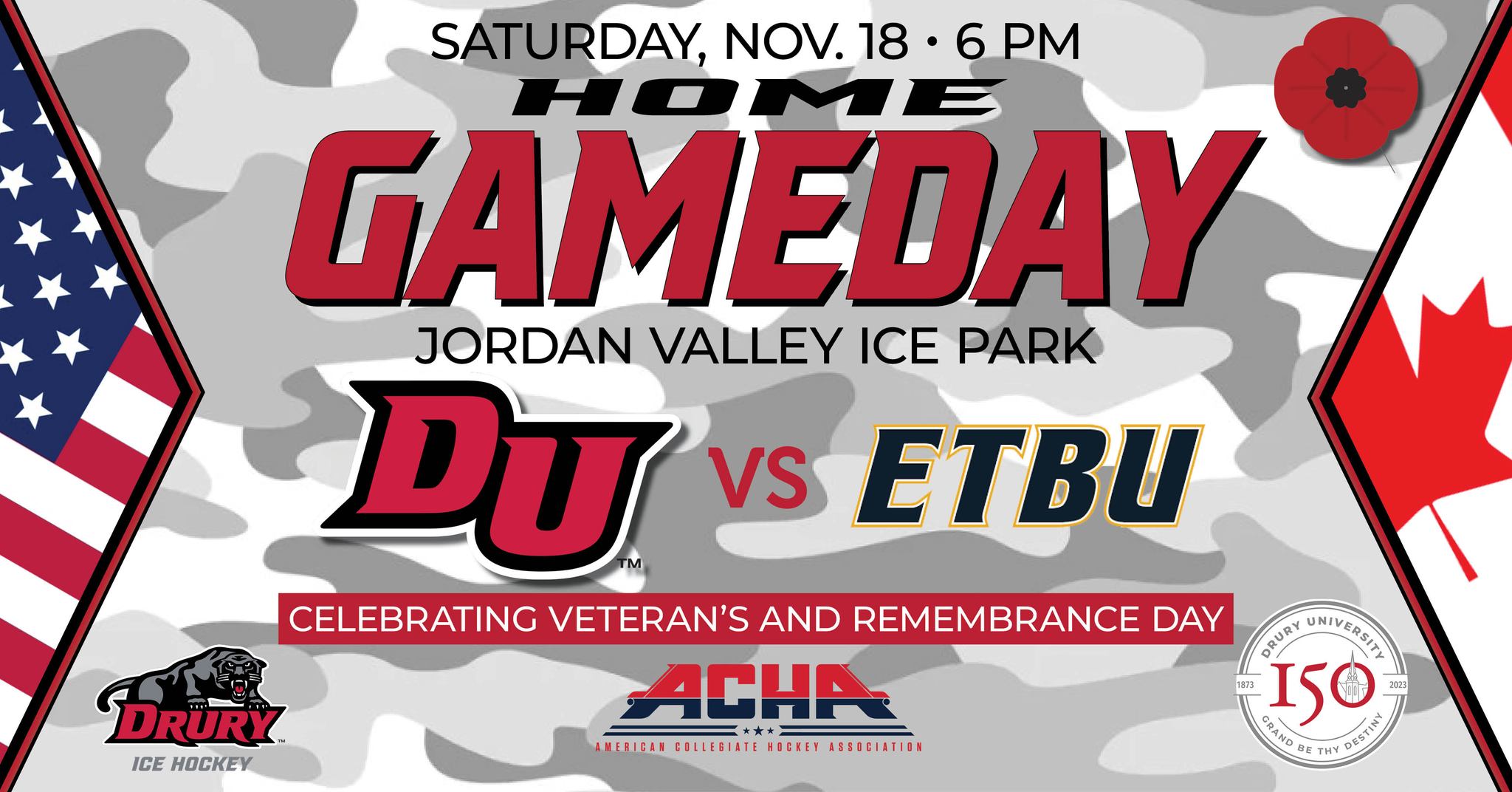 Drury Panthers vs. ETBU Tigers Ice Hockey