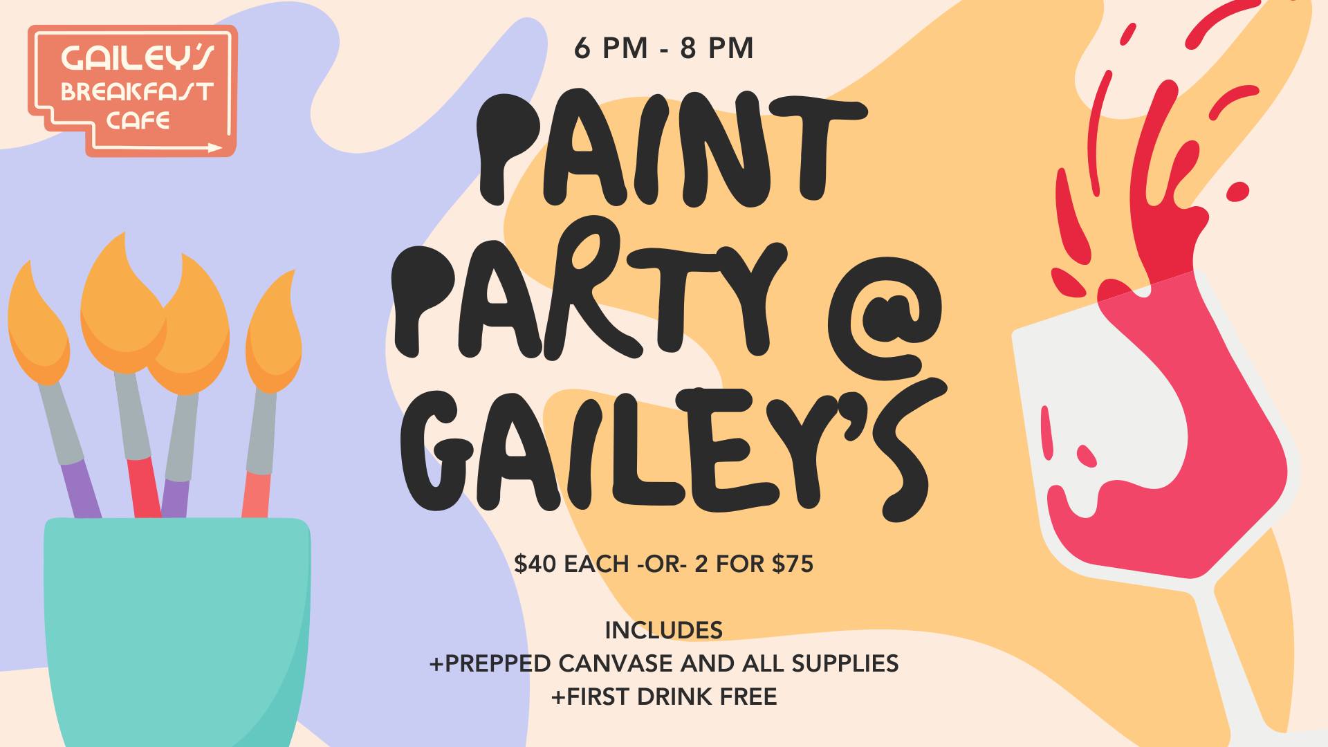 Paint Party at Gailey's