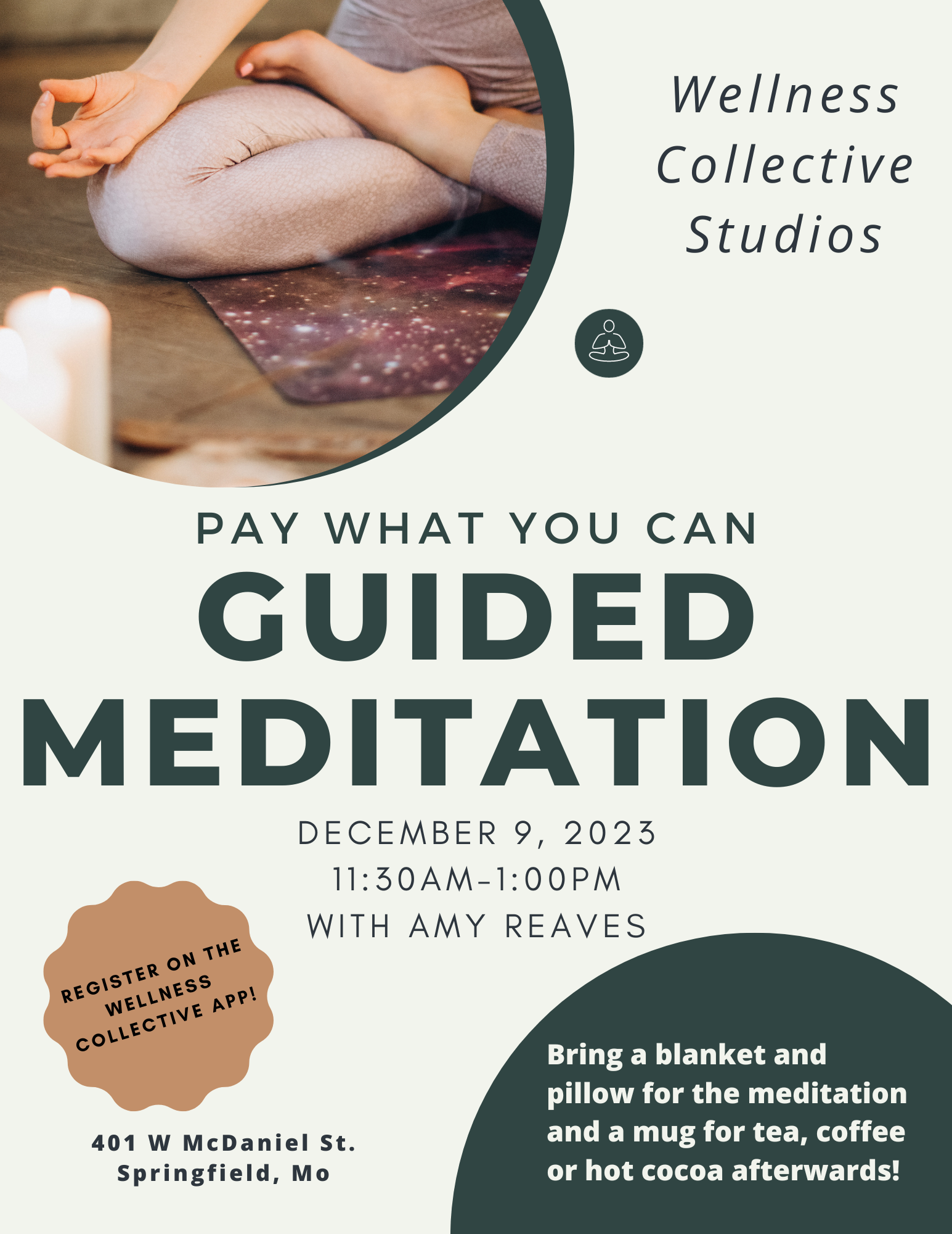 Pay What you Can Guided Meditation with Amy Reaves