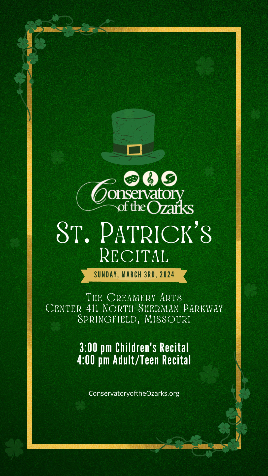 Conservatory of the Ozarks March Studio Recital