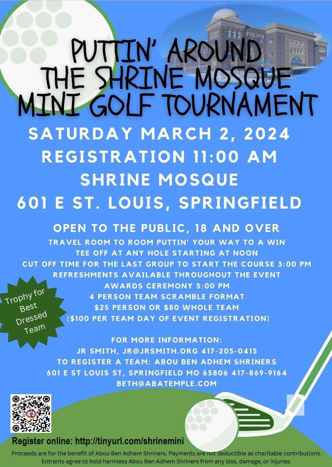 Puttin Around the Shrine Mosque Mini Golf Tournament