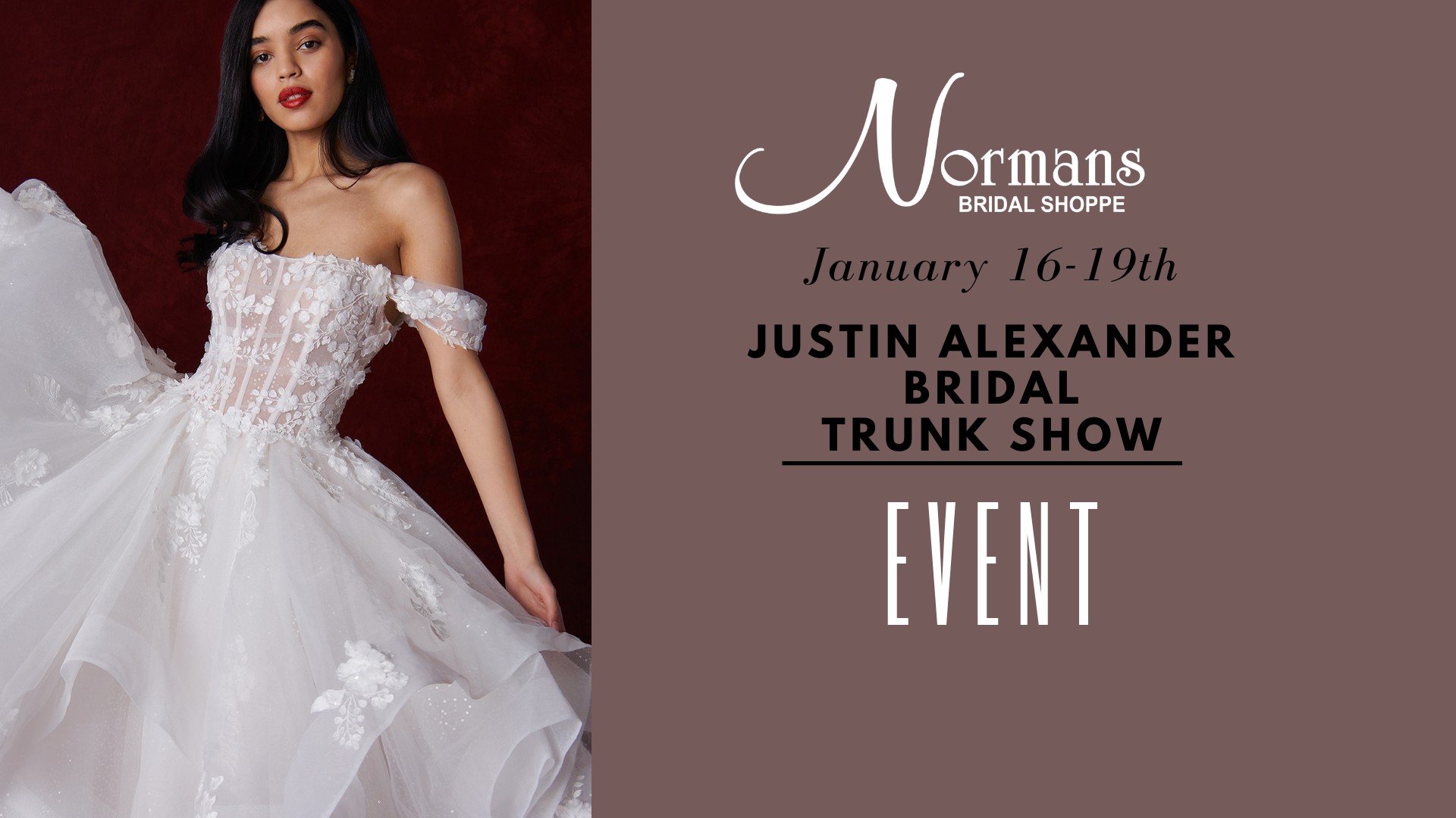 Justin Alexander Spring 2024 Bridal Show It's All Downtown It's All